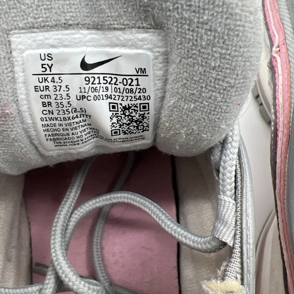 NIKE AIR MAX 97 (GS) METALLIC SILVER-PINK SZ 5Y- WOMENS‎ SZ 7 [921522-021]